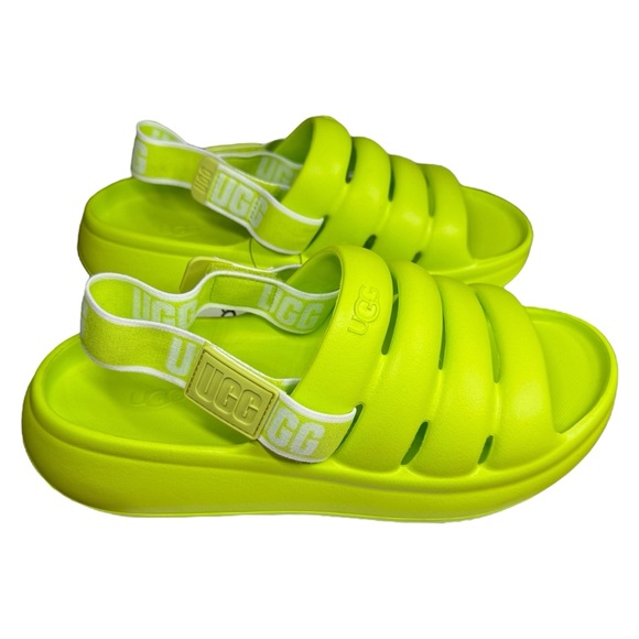 Ugg Sport Yeah Open Toed Slide Sandal with removable back strap Key Lime Women’s - Picture 1 of 14